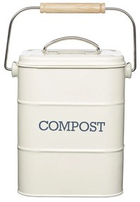 Contenitore per rifiuti compostabili bianco da 3 L Living Nostalgia - Kitchen Craft