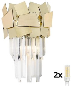 Brilagi - LED Applique di cristallo MIRAGE 2xG9/42W/230V