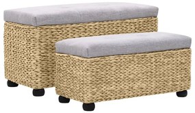 Set Panche 2 Pz İn Giunco Grigio /