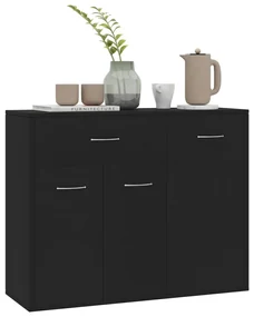 Credenza nera 88x30x70 cm in truciolato
