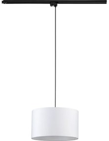Lampadario su filo per sistema a binario TRACER 1xE27/15W/230V diametro 38 cm nero/bianco