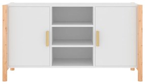 Credenza Bianca 107x38x60 cm in Legno Multistrato