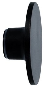 Applique LED IP65 Luce Indiretta 12W Tonda Nera Colore Bianco Caldo 3.000K