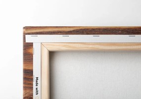 Stampa su tela – Pietre per il benessere e orchidea su sfondo di legno
