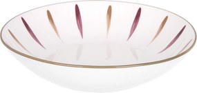 Piatto fondo in Porcellana pennellato viola marrone 20,2 cm Petali