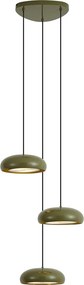 Lampada a sospensione retrò verde con paralume in metallo a 6 luci - Macaron