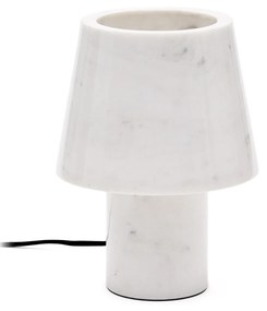 Kave Home - Lampada da tavolo Alaro in marmo bianco