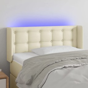 Testiera A Led Crema 103x16x78/88 Cm İn Similpelle /