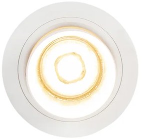 Faretto da incasso moderno rotondo bianco orientabile - Installa