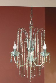 3-light chandelier chrome and crystal -403/3 - Royal Crystal - Arredo Luce Oro 24 kt