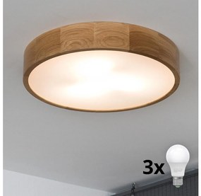 Brilagi - Lampada LED da soffitto CARVALHO 3xE27/60W/230V rovere Ø47,5 cm