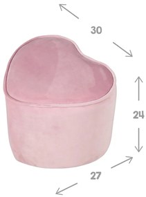 Pouf per bambini in velluto rosa chiaro Lil Sofa - Roba