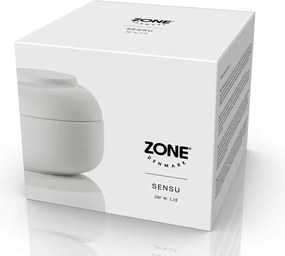 Organizer da bagno bianco in gres per dischetti di cotone Sensu – Zone