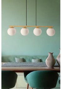 Lampadario a sospensione con filo CARRINE 4xE14/40W/230V marrone