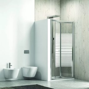 Porta doccia 90 cm a libro vetro serigrafato altezza 180cm KM4000S - KAMALU