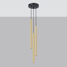 Sollux SL.1197 - Lampadario a sospensione con filo PASTELO 3xG9/8W/230V oro