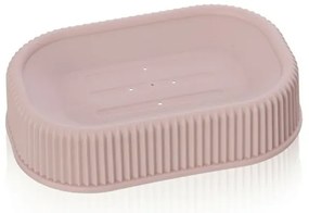Porta sapone da appoggio rosa in plastica Ring