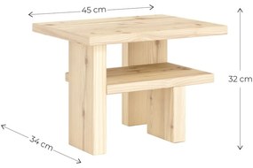 Tavolino in pino massiccio 34x45 cm Japan – Karup Design