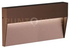 Ges1172c- segnapassi in alluminio led 3000k 370lm 6w colore ruggine