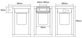 Applique da parete Solare con Sensore Movimento Corten IP54 serie Vimo Colore Bianco Naturale 4.000K