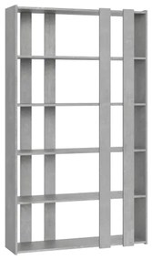 Libreria 120x204h cm in legno Cemento con 6 ripiani - KATO A SMALL