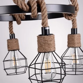 Lampadario a sospensione con filo ROPE ALEGRA 4xE27/10W/230V