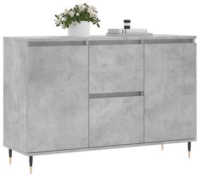 Credenza grigio cemento 104x35x70 cm in legno multistrato