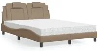 Letto con Materasso Cappuccino 140x190cm Similpelle 3208793