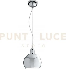 Lampadario a sospensione narciso in metallo cromo 1 luce attacco e2...