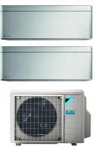 Climatizzatore Condizionatore Daikin Bluevolution Dual Split Inverter serie STYLISH TOTAL SILVER 9+12 con 2MXM68N R-32 Wi-Fi Integrato 9000+12000