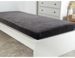 Lenzuolo di microflanella grigio scuro 180x200 cm Exclusive - B.E.S.