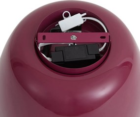 Plafoniera retrò rossa con interno bianco incl. LED dimmerabile a 3 fasi - Vera