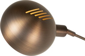 Lampada da terra di design bronzo scuro con oro 5 luci - Sixties Marmo