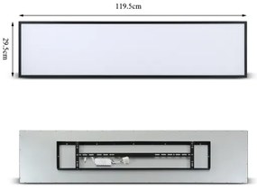 Brilagi - Plafoniera LED SLIMFRAME LED/58W/230V 120x30 cm nero