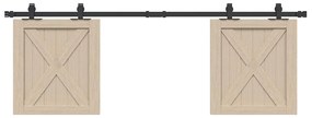 Kit Anta Scorrevole Per Armadio 152 Cm İn Acciaio Al Carbonio /