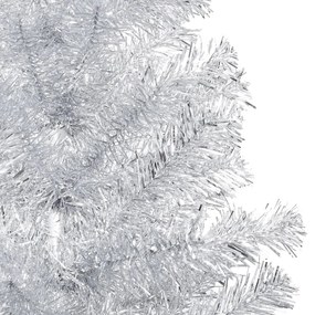Albero di Natale Preilluminato con Palline Argento 240 cm PET
