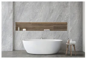 Piastrella da pavimento esterno 120 x 280 cm Sp. 6 mm rettificato Hellir in gres naturale opaco grigio traffico intenso (pei 4/5) R10 3.36 mq