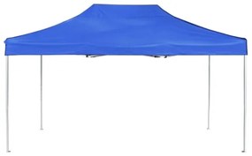 Gazebo Professionale Pieghevole Alluminio 4,5x3 m Blu