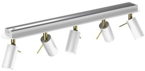 Faretto PRESTON 5xGU10/40W/230V bianco/oro