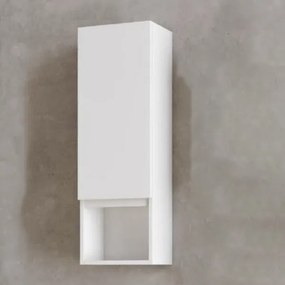 Semicolonna sospesa 1 anta SX e vano giorno basso H90 Bianco Lucido
