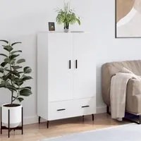 Credenza Bianco Lucido 69,5x31x115 cm in Legno Multistratocod mxl 103950