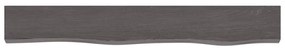 Ripiano muro marrone scuro 80x10x6 cm massello rovere trattato