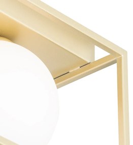 Plafoniera di design oro con vetro bianco 2 luci - Aniek
