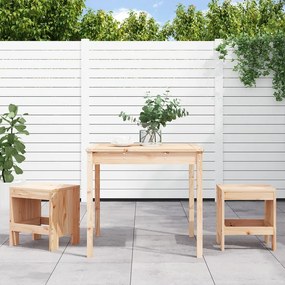 Set Bistrot Da Giardino 3 Pz İn Legno Massello Di Pino /
