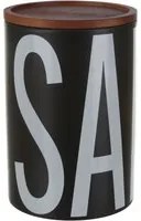 Barattolo sale ceramica nero Big is more