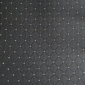 Poltrona a dondolo oscillante in legno con cuscino Nero - LONDRA
