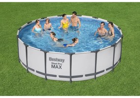 Piscina fuori terra tubolare BESTWAY Steel Pro Max bianco H 1.22 x ⌀ 4.57 m