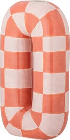 Vaso color salmone/color crema in ceramica dipinto a mano (altezza totale 32 cm) Mae – Bloomingville