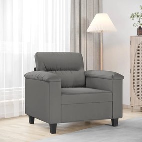 Poltrona Grigio Scuro 60 Cm İn Tessuto Microfibra /