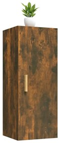 Armadietto a muro rovere fumo 34,5x34x90cm in legno multistrato